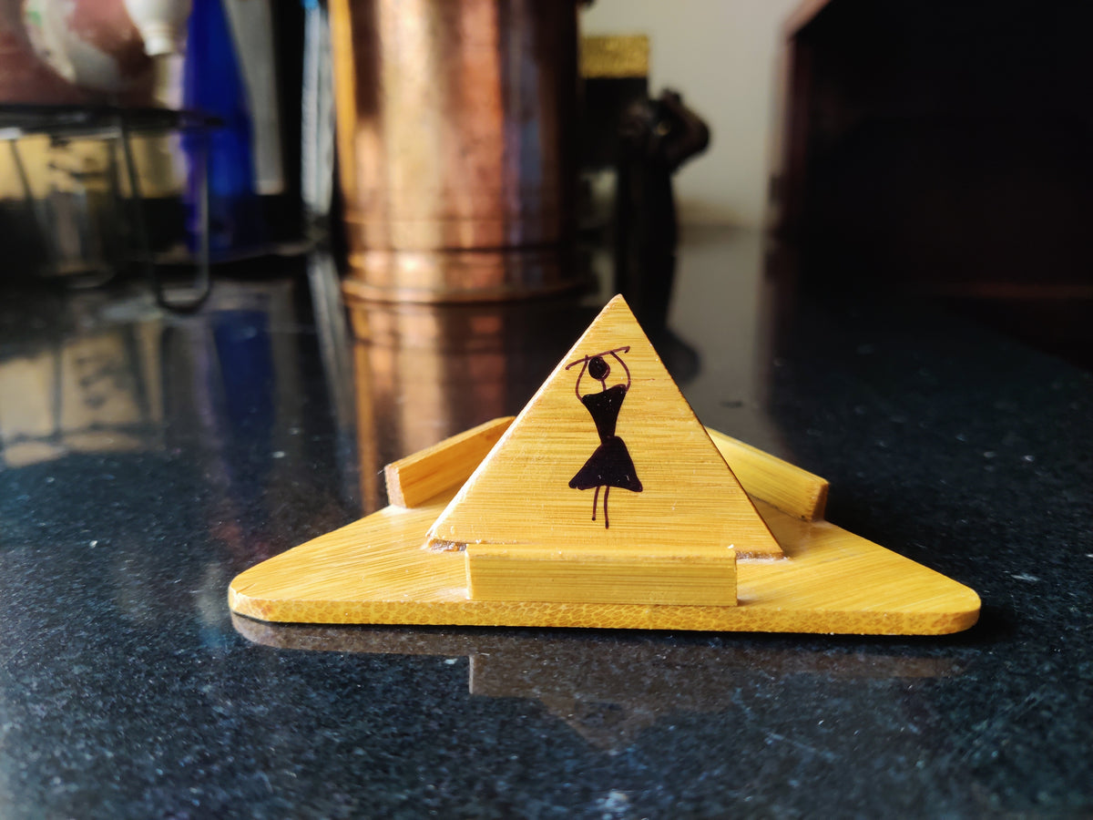 Mobile Stand | Bamboo | Warli Painted