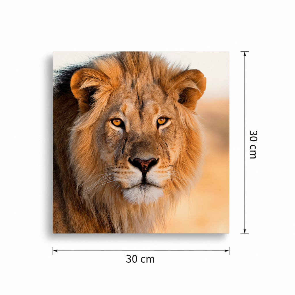 Lion Canvas – 30x30 cm