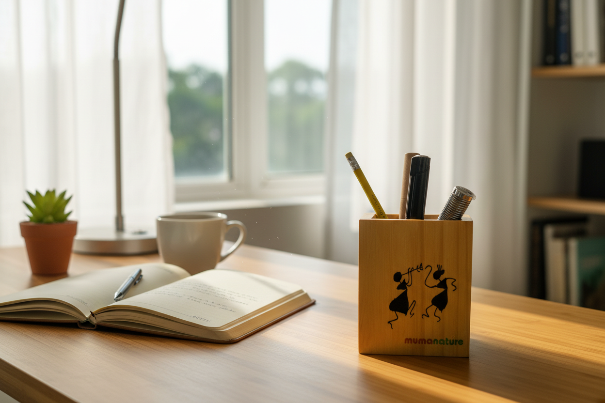 Pen Stand on Office Desk
