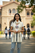 Warli Stole - College Girl Western Outfit