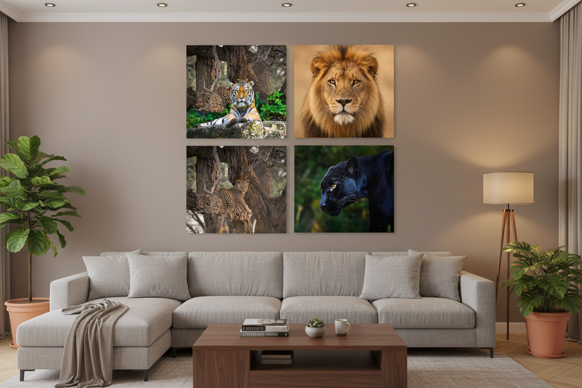 Wild Cats Gallery Wall – Exact Product Images